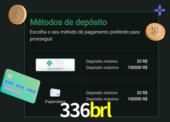 O cassino 336brl oferece uma grande variedade de métodos de pagamento